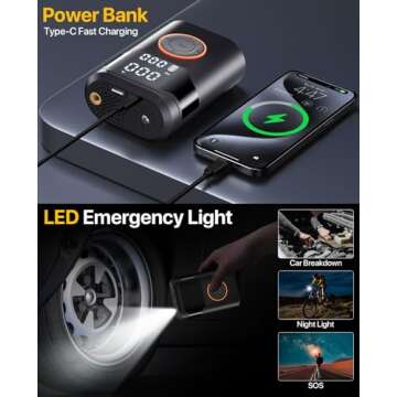 Tire Inflator Portable Air Compressor 150PSI Air Pump