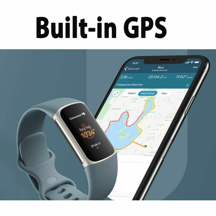 Fitbit Charge 5 Tracker with Built-in GPS & More