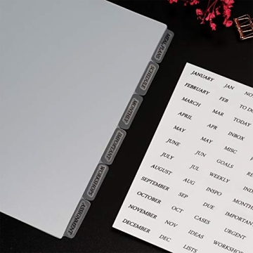 Premium Transparent A5 Planner Divider Index Set