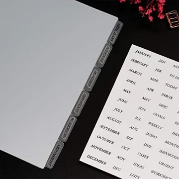 Premium Transparent A5 Planner Divider Index Set