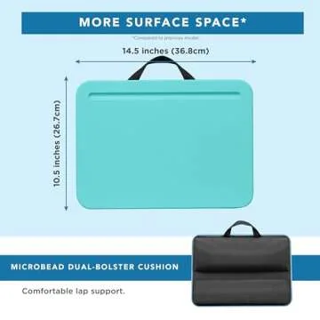 LAPGEAR Compact Lap Desk for 15" Laptops - Aqua Sky