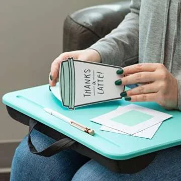 LAPGEAR Compact Lap Desk for 15" Laptops - Aqua Sky