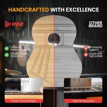 Pyle Beginner Acoustic Guitar Kit - Ideal for All Ages