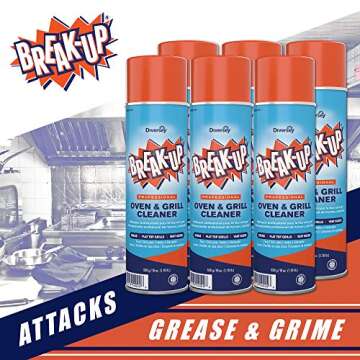 Diversey CBD991206 Break-Up Professional Oven & Grill Cleaner, Heavy Duty Spray Removes Baked on Gre...