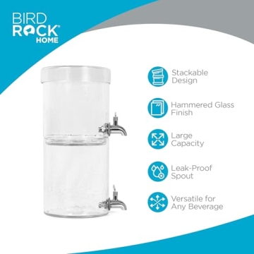 Stylish Hammered Glass Beverage Dispenser for Parties