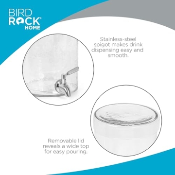 Stylish Hammered Glass Beverage Dispenser for Parties