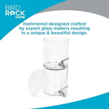 Stylish Hammered Glass Beverage Dispenser for Parties