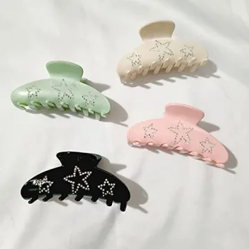 Stylish Glitter Star Hair Claw Clips for Women - Secure & Glamorous