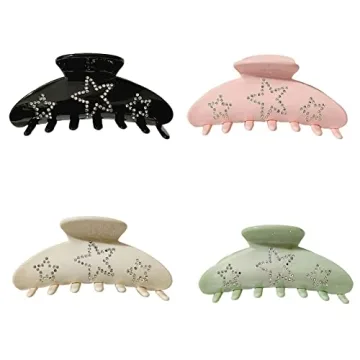 Stylish Glitter Star Hair Claw Clips for Women - Secure & Glamorous