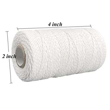 328 Feet Royal Blue and White Cotton Bakers Twine String for Crafting, Gift Wrapping, and Cooking