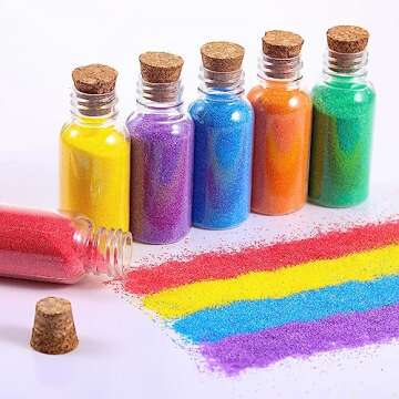 Libima Art Colored Sand Bottles for Creative Kids Crafts
