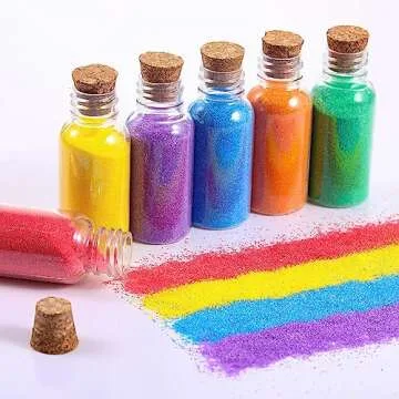 Libima Art Colored Sand Bottles for Creative Kids Crafts