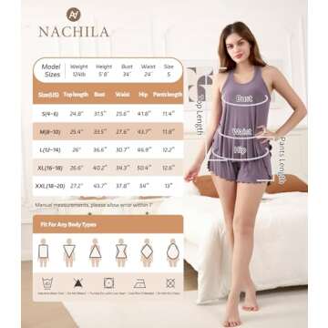 NACHILA Women's Bamboo Pajama Set - Soft & Stylish