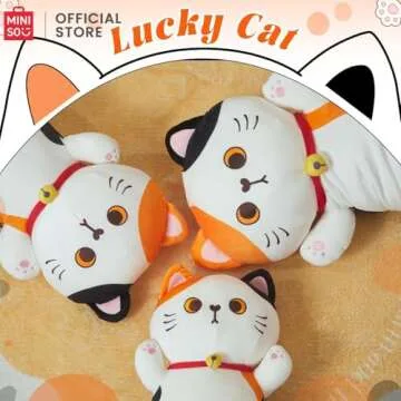 MINISO Long Cat Plush Pillow Cartoon Kitten Cuddle Toy