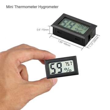 4-Pack Mini Digital Temperature Humidity Meters Gauge Indoor Thermometer Hygrometer LCD Display Fahr...