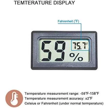 4-Pack Mini Digital Temperature Humidity Meters for Indoor Use