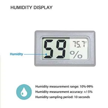 4-Pack Mini Digital Temperature Humidity Meters for Indoor Use