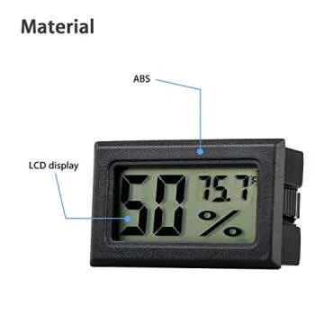 4-Pack Mini Digital Temperature Humidity Meters for Indoor Use