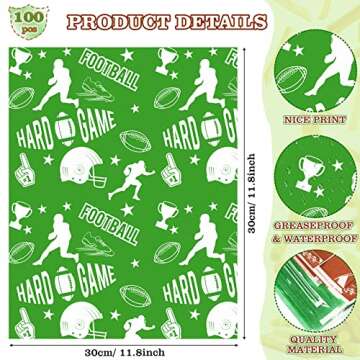 Football Party Trays 100 Pcs Perfect for Game Day Celebrations