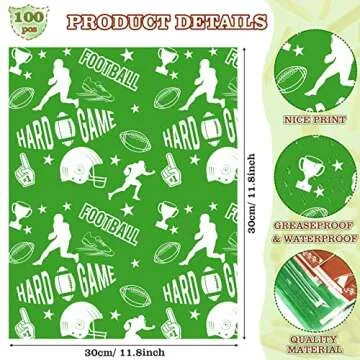 Football Party Trays 100 Pcs Perfect for Game Day Celebrations