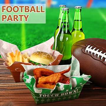 Football Party Trays 100 Pcs Perfect for Game Day Celebrations