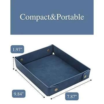 CASIRENA Faux Leather Valet Tray Organizer for Men