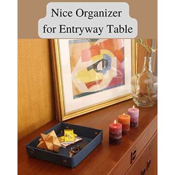 CASIRENA Faux Leather Valet Tray Organizer for Men