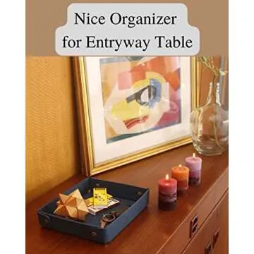 CASIRENA Faux Leather Valet Tray Organizer for Men