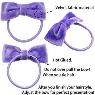 40Pcs Baby Hair Ties Tiny 2 Inches Velvet Hair Bows Rubber Band Elastics Ties for Baby Girls Toddlers and Kids ponytails