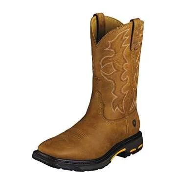 ARIAT mens Workhog Wide Square Toe Work Boot, Dark Earth, 12 US