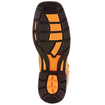 ARIAT mens Workhog Wide Square Toe Work Boot, Dark Earth, 12 US