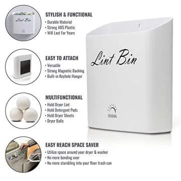 Space-Saving Magnetic Lint Bin for Laundry Rooms