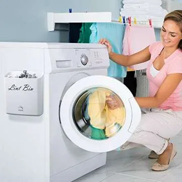 Space-Saving Magnetic Lint Bin for Laundry Rooms