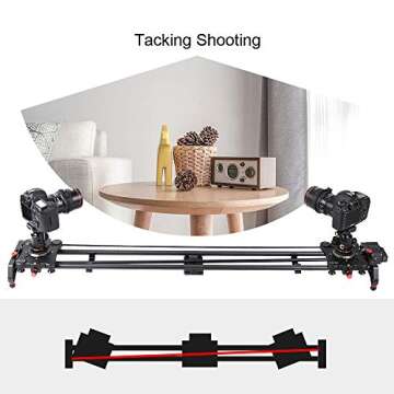 GVM Motorized Camera Slider, 48"/120CM Carbon Fiber Camera Slider with Time-Lapse Photography, Automatic Round Trip, Tracking Shooting and 120 Degree Panoramic Shooting, with Remote Controller