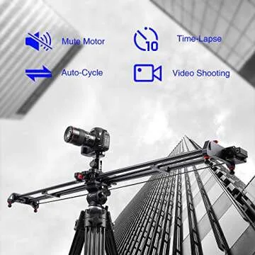 GVM Motorized Camera Slider, 48"/120CM Carbon Fiber Camera Slider with Time-Lapse Photography, Automatic Round Trip, Tracking Shooting and 120 Degree Panoramic Shooting, with Remote Controller