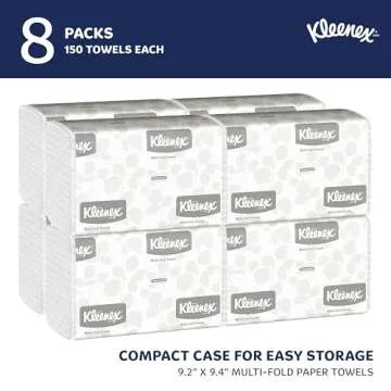 Kleenex Multifold Paper Towels - 1-Ply, 9.2" x 9.4", Absorbent & Eco-Friendly