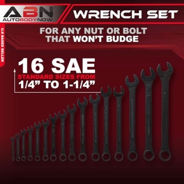 ABN 16 Piece Wrench Set for Auto Repairs and More