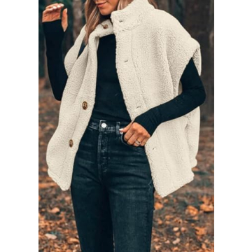 Cozy Sherpa Fleece Vest for Stylish Winter Look