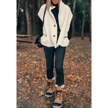Cozy Sherpa Fleece Vest for Stylish Winter Look