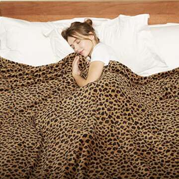 MERRYLIFE Leopard Throw Blanket Decorative Fleece Throw | Ultra-Plush Colorful Oversized | Couch Blanket Travel Lap | King Size(90" 102", Cheetah)