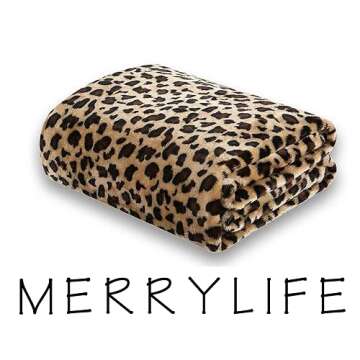 MERRYLIFE Leopard Throw Blanket Decorative Fleece Throw | Ultra-Plush Colorful Oversized | Couch Blanket Travel Lap | King Size(90" 102", Cheetah)