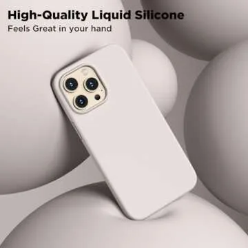 Stylish iPhone 14 Pro Max Liquid Silicone Case with Screen Protectors