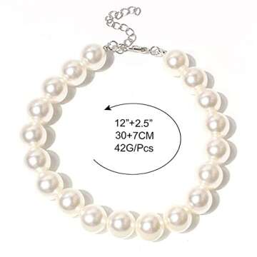 RayMinsino Adorable Pet Pearl Collar Adjustable Cat Dog Pet Necklace Jewelry Chihuahua York Girl Clothing Dress Accessories