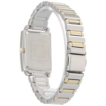 Anne Klein Women's Japanese Quartz Dress Watch with Metal Strap, Silver, 14 (Model: AK/3763SVTT)