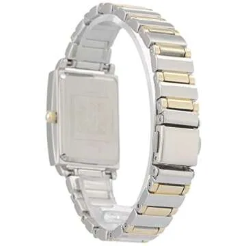 Anne Klein Women's Japanese Quartz Dress Watch with Metal Strap, Silver, 14 (Model: AK/3763SVTT)
