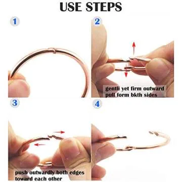 Stylish 50pcs Pink Binder Rings Perfect for Crafting