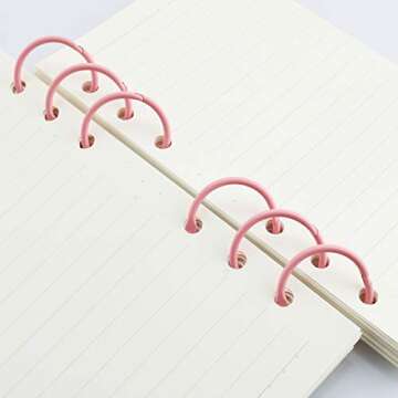 Stylish 50pcs Pink Binder Rings Perfect for Crafting