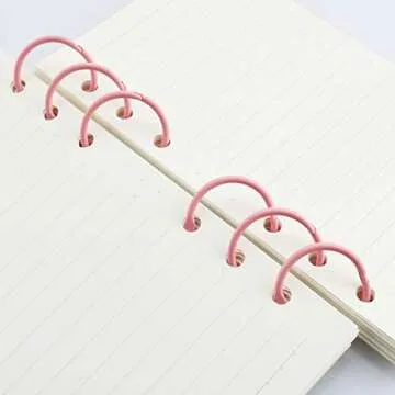 Stylish 50pcs Pink Binder Rings Perfect for Crafting