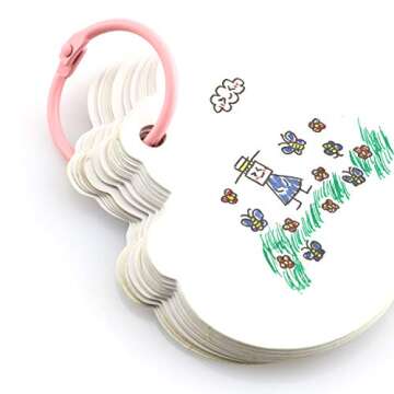 Stylish 50pcs Pink Binder Rings Perfect for Crafting