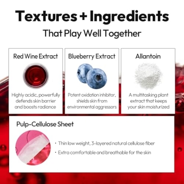 LAPCOS Red Wine Sheet Mask for Radiant Skin